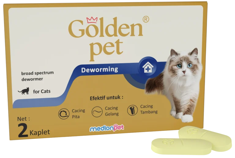 Perawatan Hewan Kesayangan 16 Golden pet deworming for cat - Medion
