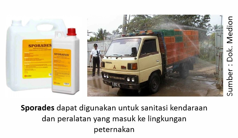Desinfeksi untuk Kendaraan di Farm 1 Sporades