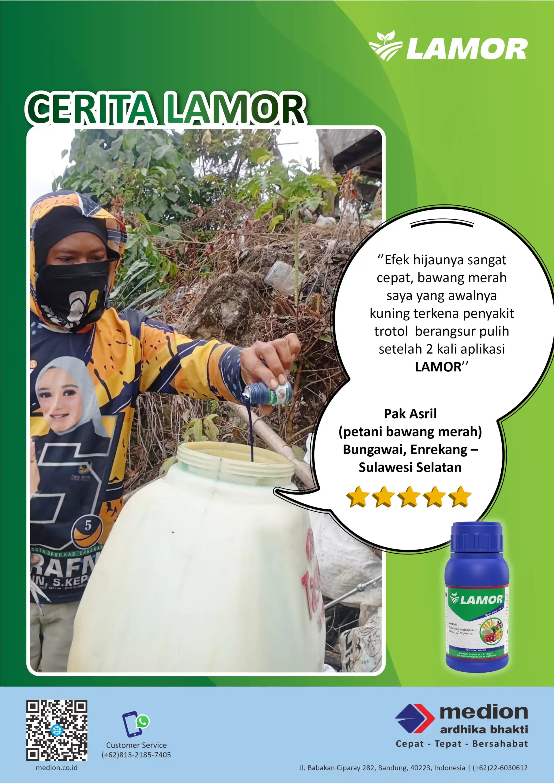 Lebih Hijau dan Sehat dengan LAMOR 9 cerita lamor, testimoni dari Pak Asril