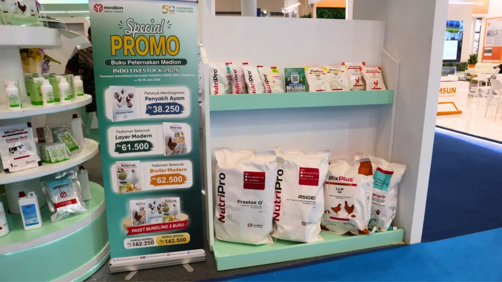 Rayakan Usia Emas, Medion Raih Penghargaan Stan Terbaik di Indo Livestock 2026 Expo & Forum 1 Stan Produk Medion 1536x864 1