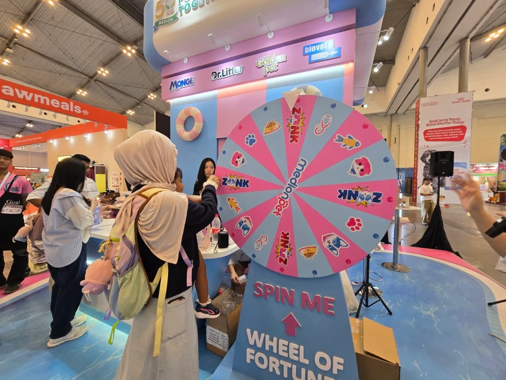 Medionpet Hadir Perdana di IIPE 2026, Hadirkan Pengalaman Seru untuk Pet Lovers 4 Aktivitas Spin Wheel medionpet