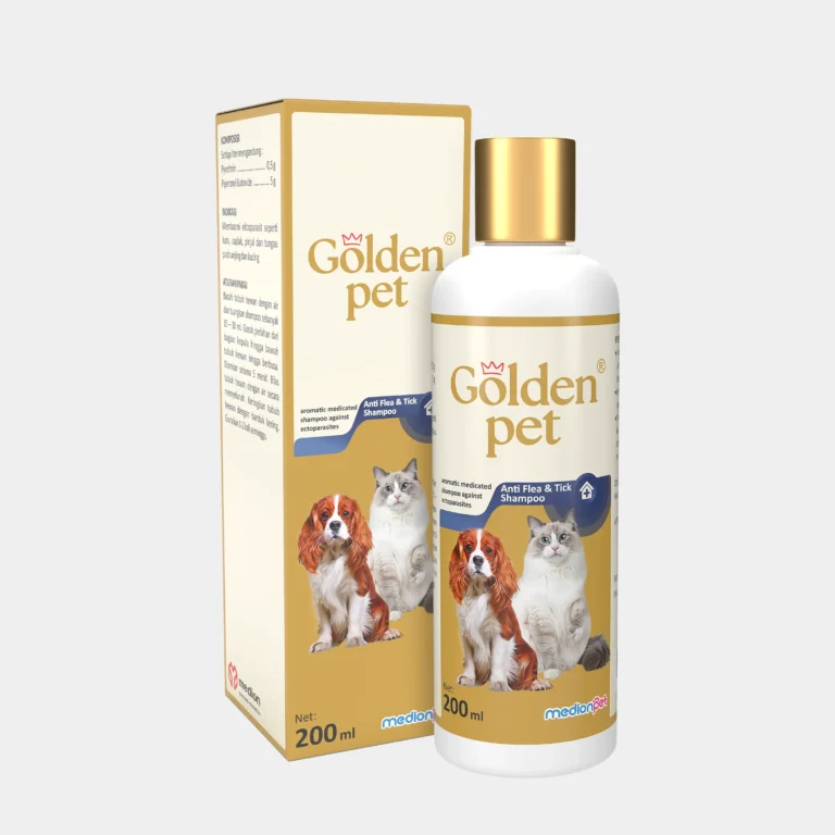 Perawatan Hewan Kesayangan 12 golden pet anti flea & tick shampoo